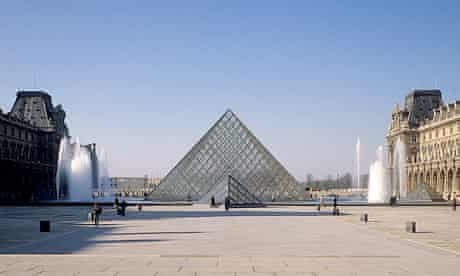 Louvre pyramid, Paris, designed by IM Pei