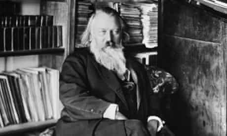 Johannes Brahms Seated In Home Library