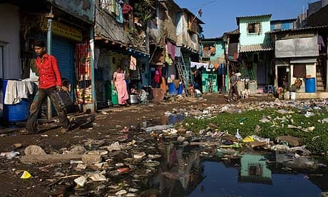 Dharavi slum in Mumbai