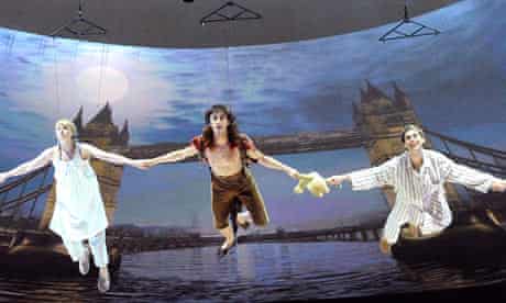 Abby Ford, Ciaran Kellgren and David Poyner in Peter Pan at Kensington Gardens