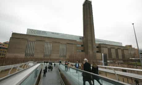 Tate Modern Museum, Bankside, Millennium Bridge approach