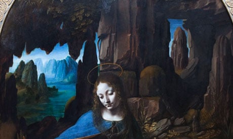Detail of Leonardo da Vinci's The Virgin of the Rocks