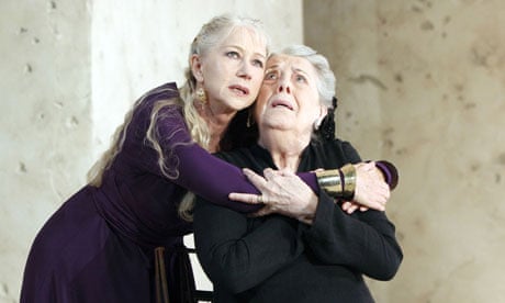 Helen Mirren and Margaret Tyzack in Phedre at the Lyttelton theatre