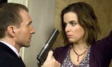 Ralph Fiennes and Thekla Reuten in In Bruges (2008)