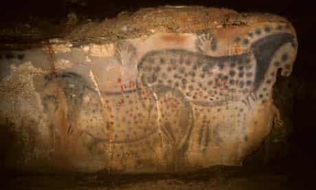 Peche Merle cave painting of spotted horses
