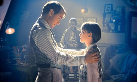 Jude Law and Asa Butterfield in Martin Scorsese's Hugo (2011)