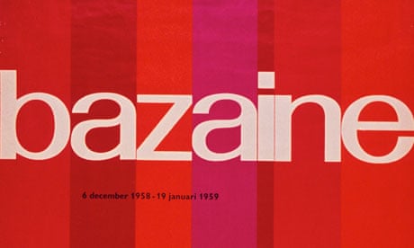Wim Crouwel's work on a poster advertising a Jean René Bazaine exhibition