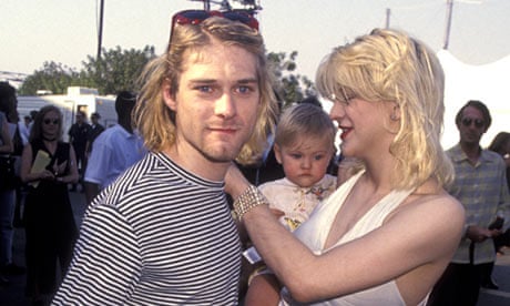 Kurt Cobain and Courtney Love with daughter Frances Bean at the MTV Video Music awards in 1993