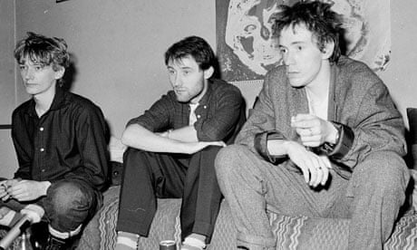 From left: Keith Levene, Jah Wobble and John Lydon at their London flat in 1981