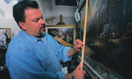Artist Thomas Kinkade at work
