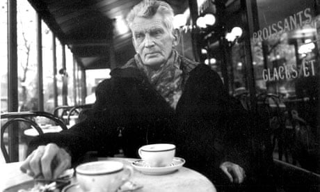 Samuel Beckett in his local cafe in Montparnasse, Paris