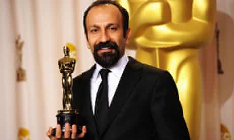 Iranian filmmaker Asghar Farhadi with his 2012 award