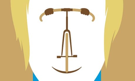 A detail from Noma Bar's portrait of Bradley Wiggins