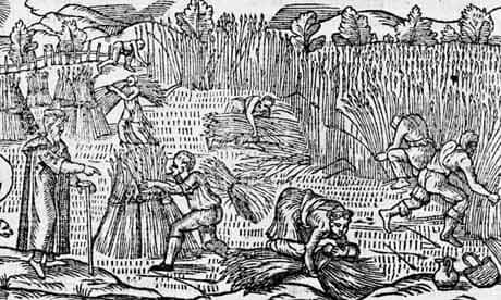 Detail of a harvesting scene circa 1577 from Holinshed’s Chronicles