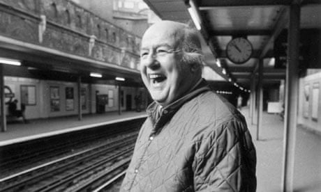 Poet Laureate John Betjeman in 1974 at Sloane Square underground station, London
