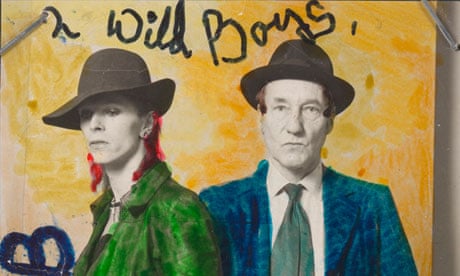 David Bowie and William Burroughs photographed by 
Terry O'Neill in 1974 and hand-coloured by Bowie
