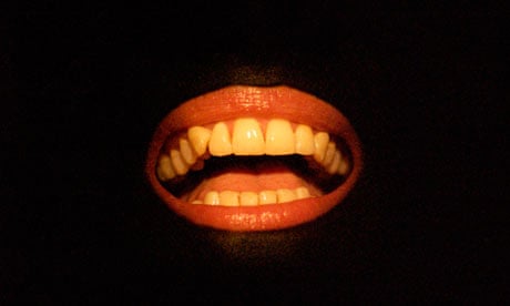 Lisa Dwan as the mouth in Not I, by Samuel Beckett