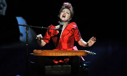 Cyndi Lauper, winner of the best original score for Kinky Boots, performs at the Tony awards 2013