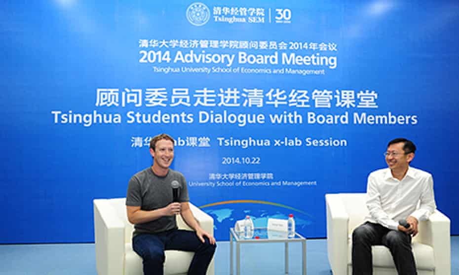 Mark Zuckerberg in a Q&A at Tsinghua University on 22 October