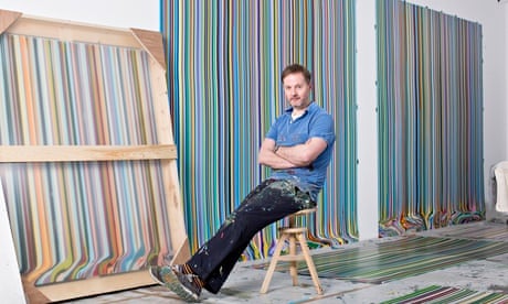Artist Ian Davenport in his studio in Peckham