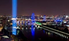 Ryoji Ikeda’s spectra shoots up into the London sky