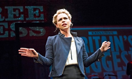 Billie Piper as Paige Britain in Richard Bean's Great Britain at the National Theatre, London.