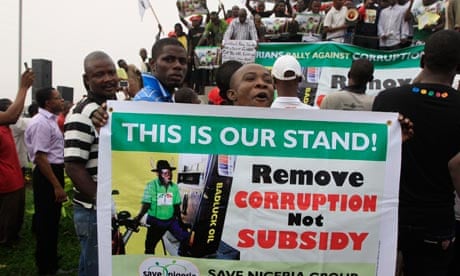 Fuel subsidy protest in Nigeria