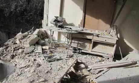 Wreckage in Homs