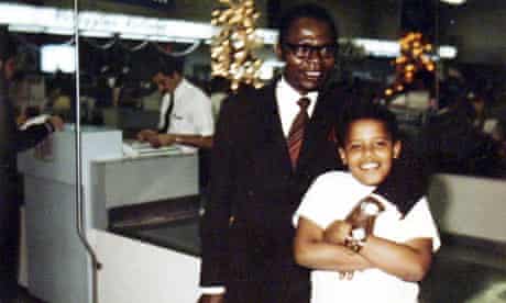 Barack Obama with his father