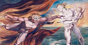 Good and Evil Angels (detail) by William Blake