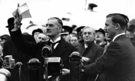 Neville Chamberlain returns from Munich