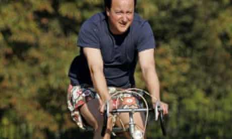 David Cameron cycling