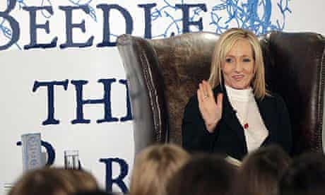 JK Rowling reads from Tales of Beedle the Bard to schoolchildren at a 'tea party' in Edinburgh