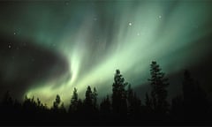 Aurora Borealis (the Northern Lights) near Gallivare, northern Sweden. Photograph: Peter Essick/Aurora/Getty