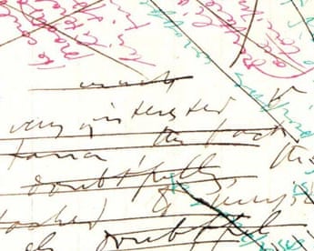 Detail of draft chapter from Joyce's manuscript of Ulysses