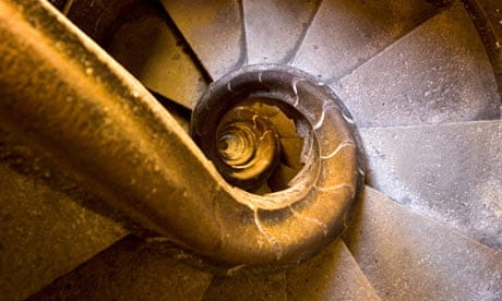 Spiral staircase in the Sagrada Familia, Barcelona