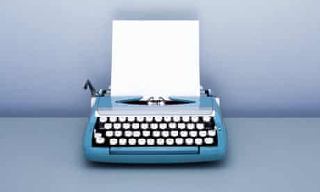 Blank paper in typewriter