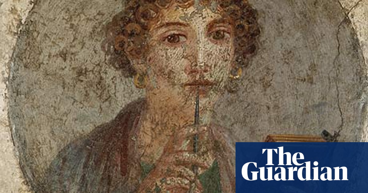 Sappho painting phaon fresco 2000 years stylus holding standage writing social books poem tom guardian Poem of the week: Sappho and Phaon by Mary Robinson | Sappho | The Guardian