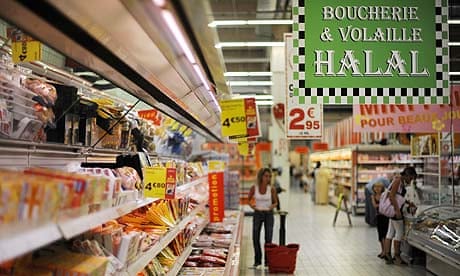 Halal aisle in a French supermarket