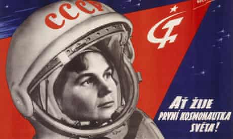 Poster celebrating the first woman cosmonaut