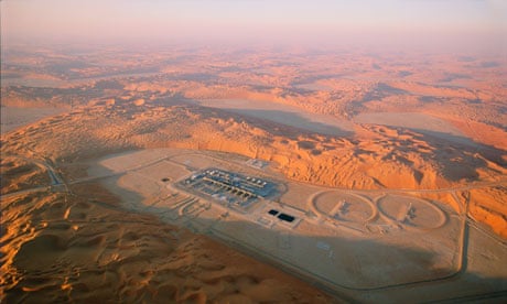 Cultural desert? ... an oil refinery in the Saudi Arabian dunes.