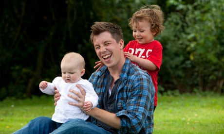 Matt Gaw with his children