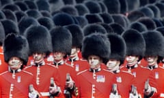 Scots guards on parade