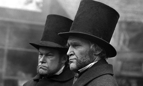 Timothy West and Patrick Allen in ITV's Hard Times