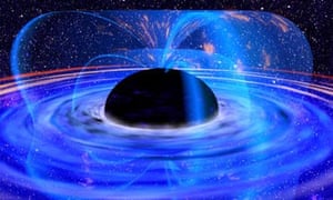 Energy Streaming From A Black Hole Satellite Image Energy Streaming From A Black Hole Satellite Image