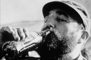 Fidel Castro drinking Coca-Cola