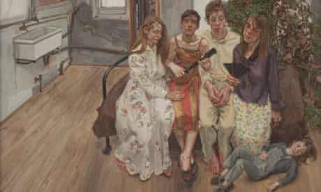 Lucian Freud's painting Large Interior, W11 (after Watteau)