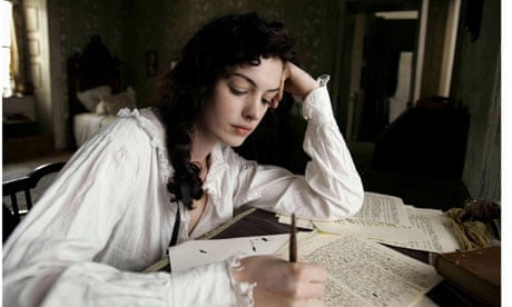 Anne Hathaway as Jane Austen in the 2007 film Becoming Jane 