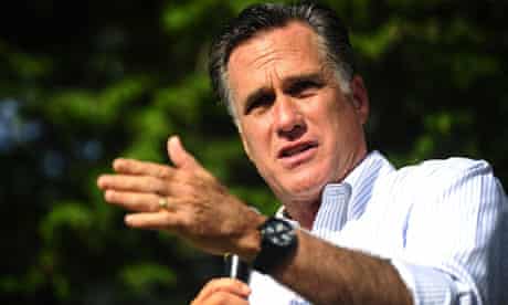 US presidential hopeful Mitt Romney addr