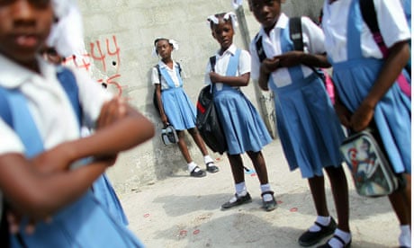 Haitian schoolchildren in Port-au-Prince